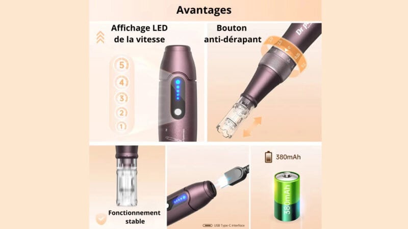 Dr Pen Ultima A10, Derma système de Microneedling pour le visage – Image 2