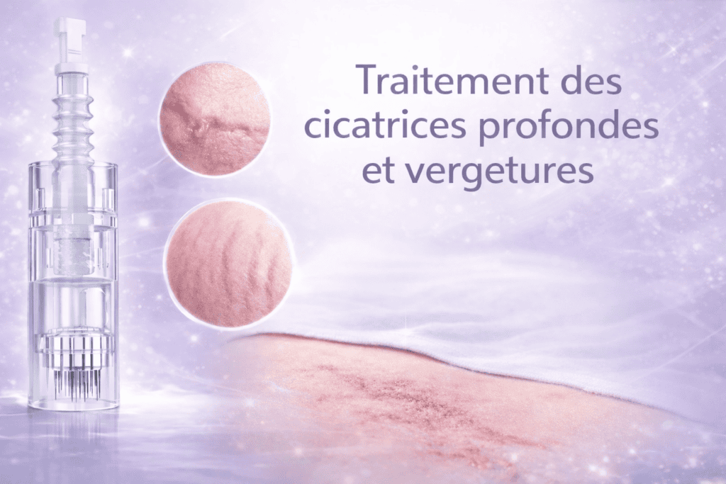 Traitement des cicatrices profondes et vergetures