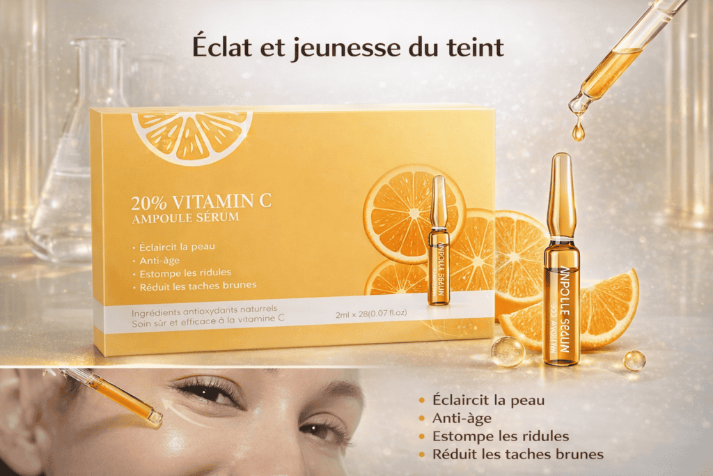 Sérum Vitamine C 20% Format ampoule pour une efficacité maximale