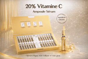 Sérum à Ampoules Vitamine C 20% – Anti-Âge, Éclat & Correction des Rides – Coffret 28x2ml