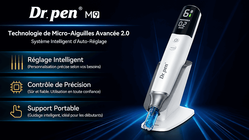 Dr Pen M9 – Stylo Microneedling avec Réglage Intelligent et Écran LED
